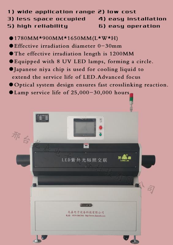 LED irradiation equipment installation test line with a factory